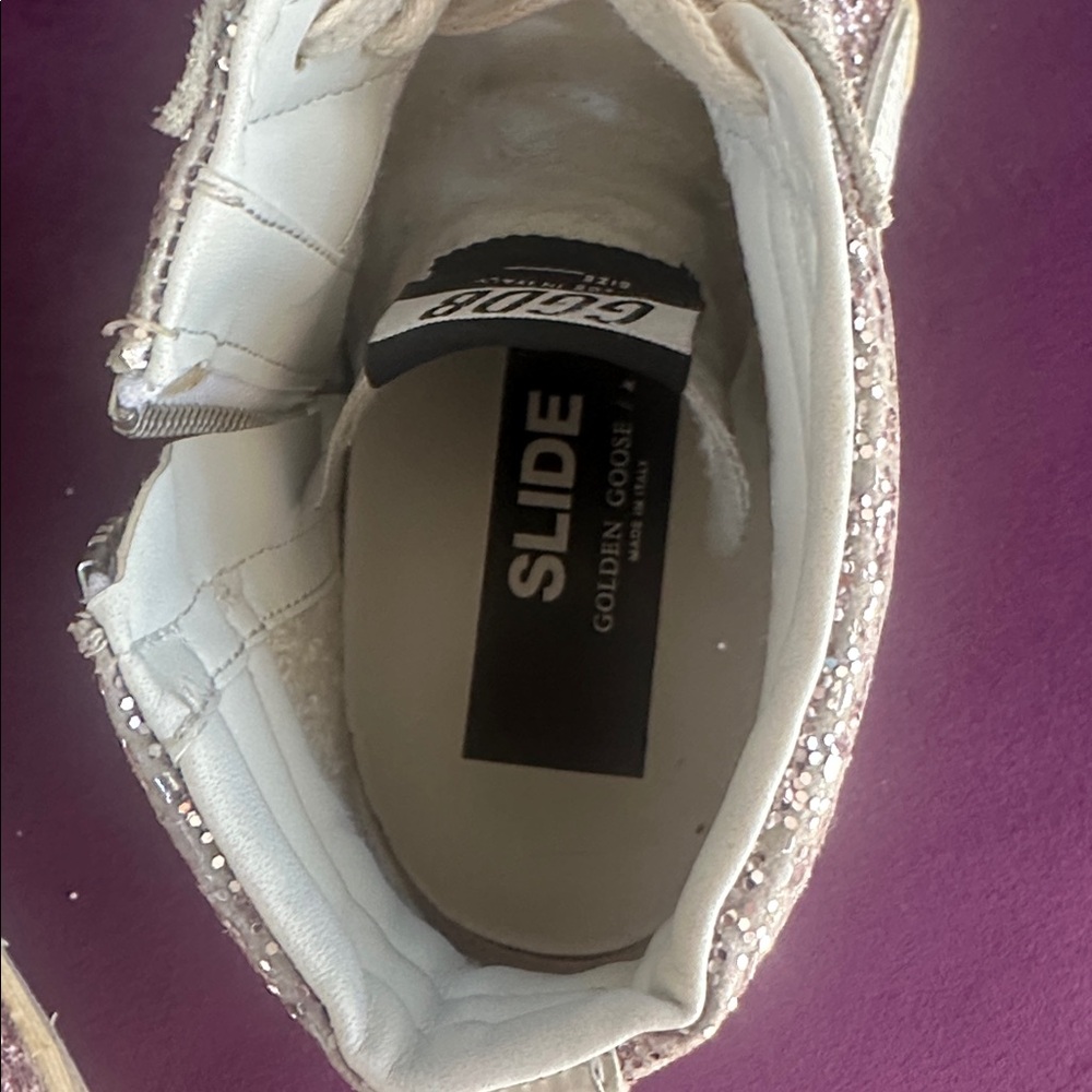 Golden Goose Pink Glitter High-Top Sneakers - Picture 4 of 5